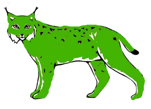 Green Lynx Illustration PNG Image