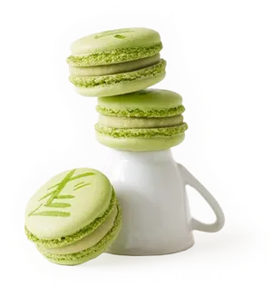 Green Macaronson White Mini Jug PNG Image