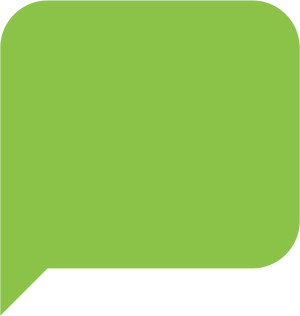 Green Message Bubble Graphic PNG Image