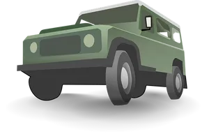 Green Offroad Jeep Illustration PNG Image