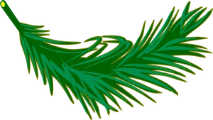 Green Palm Leaf Graphic PNG Image