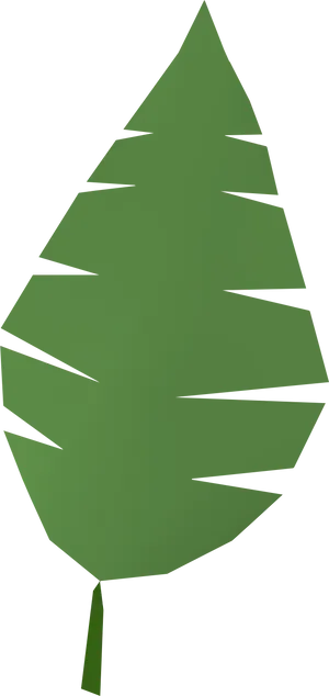 Green Palm Leaf Graphic PNG Image