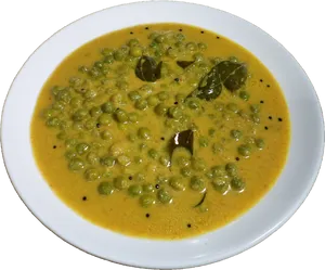 Green Pea Curry Dish PNG Image