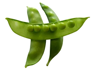 Green Peas Pods Crossed PNG Image