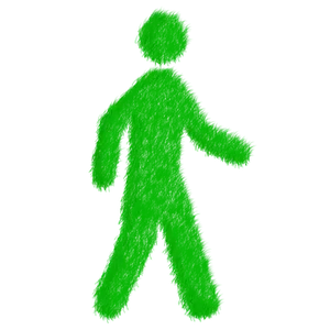 Green Pedestrian Signal PNG Image