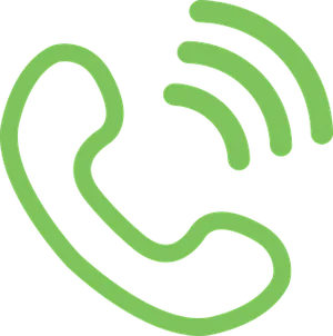 Green Phone Ear Icon PNG Image