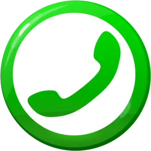 Green Phone Icon Clipart PNG Image