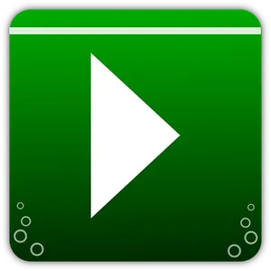Green Play Button Icon PNG Image