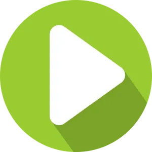 Green Play Button Icon PNG Image