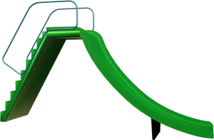 Green Playground Slide3 D Model PNG Image