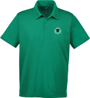 Green Polo Shirtwith Emblem PNG Image