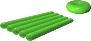 Green Pool Noodleand Floatie PNG