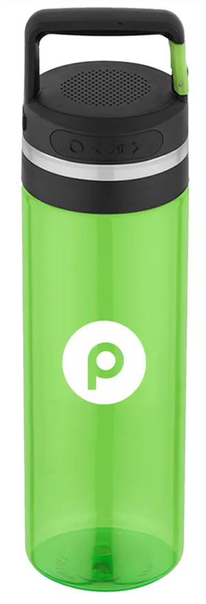 Green Portable Speaker Water Bottle PNG Image