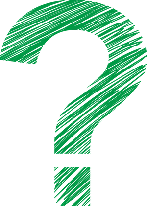 Green Question Mark Design PNG Image