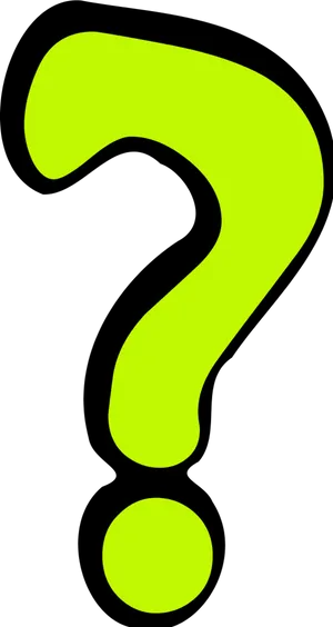 Green Question Mark Graphic PNG Image