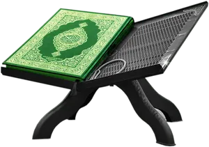 Green Quranon Stand PNG Image