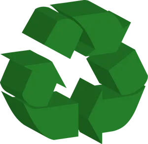 Green Recycle Symbol3 D Graphic PNG Image