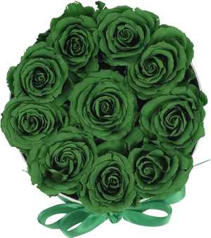 Green Roses Bouquet PNG Image