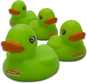 Green Rubber Ducks Promotional Items PNG Image