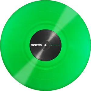 Green Serato Vinyl Record PNG Image