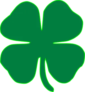 Green Shamrock Graphic PNG Image