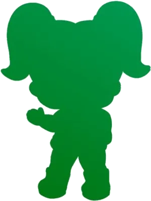 Green Silhouette Lol Doll PNG Image