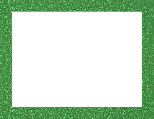 Green Sparkle Frame Black Center PNG Image