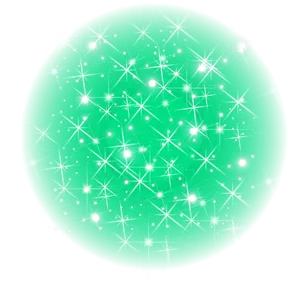 Green Sparkling Globe Effect PNG Image