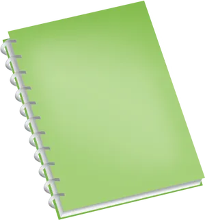 Green Spiral Notebook Graphic PNG Image