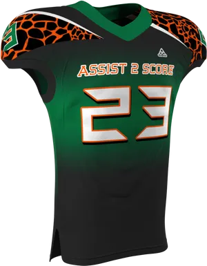 Green Sports Jersey Number23 PNG Image