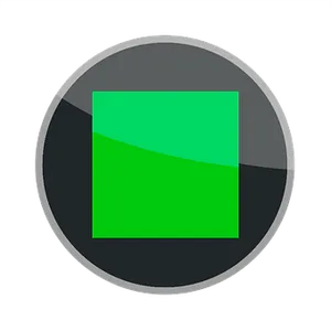 Green Square Black Circle Background PNG Image