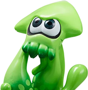 Green Squid Toy Figure PNG Image