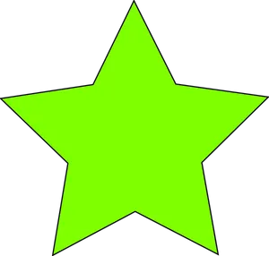 Green Star Illustration PNG Image