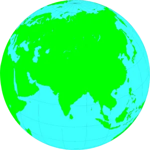 Green Styled Earth Clipart PNG Image