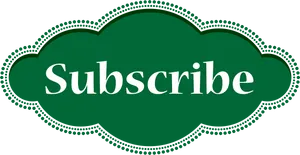 Green Subscribe Button Graphic PNG Image