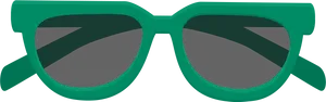 Green Sunglasses Vector Illustration PNG Image