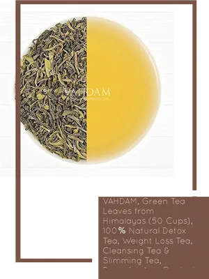 Green Tea Leavesand Brewed Tea Circle PNG Image