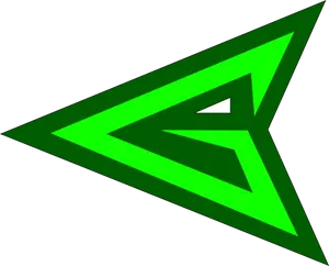 Green Triangle Superhero Logo PNG Image