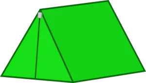 Green Triangular Prism Illustration PNG Image