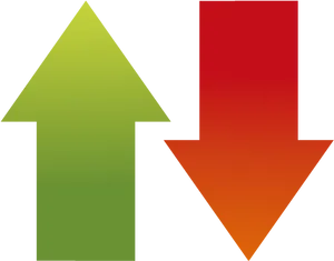 Green Up Red Down Arrows PNG Image