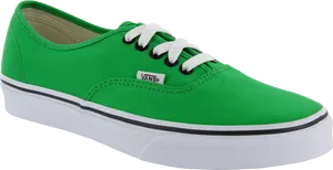 Green Vans Authentic Sneaker PNG Image