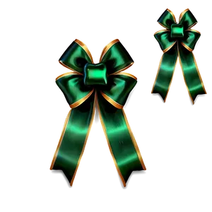 Green Velvet Gift Bow Png Lvx49 PNG Image