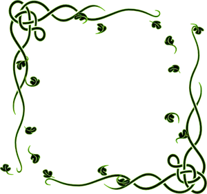 Green Vine Border Design PNG Image