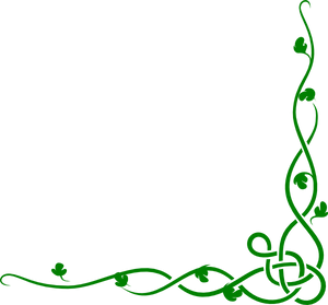 Green Vine Corner Design PNG Image