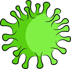 Green Virus Illustration PNG Image