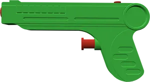 Green Water Pistol Graphic PNG Image