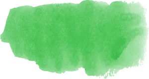 Green Watercolor Brush Stroke PNG Image