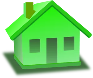 Green3 D Model House PNG Image