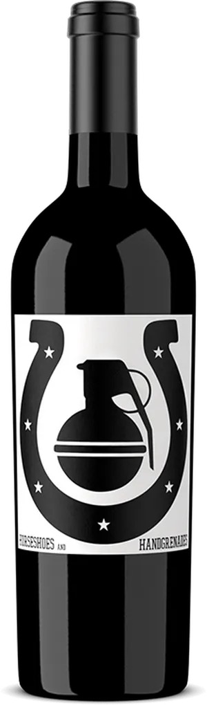 Grenade Wine Bottle Design PNG Image