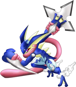 Greninja Ash Form Pokemon PNG Image